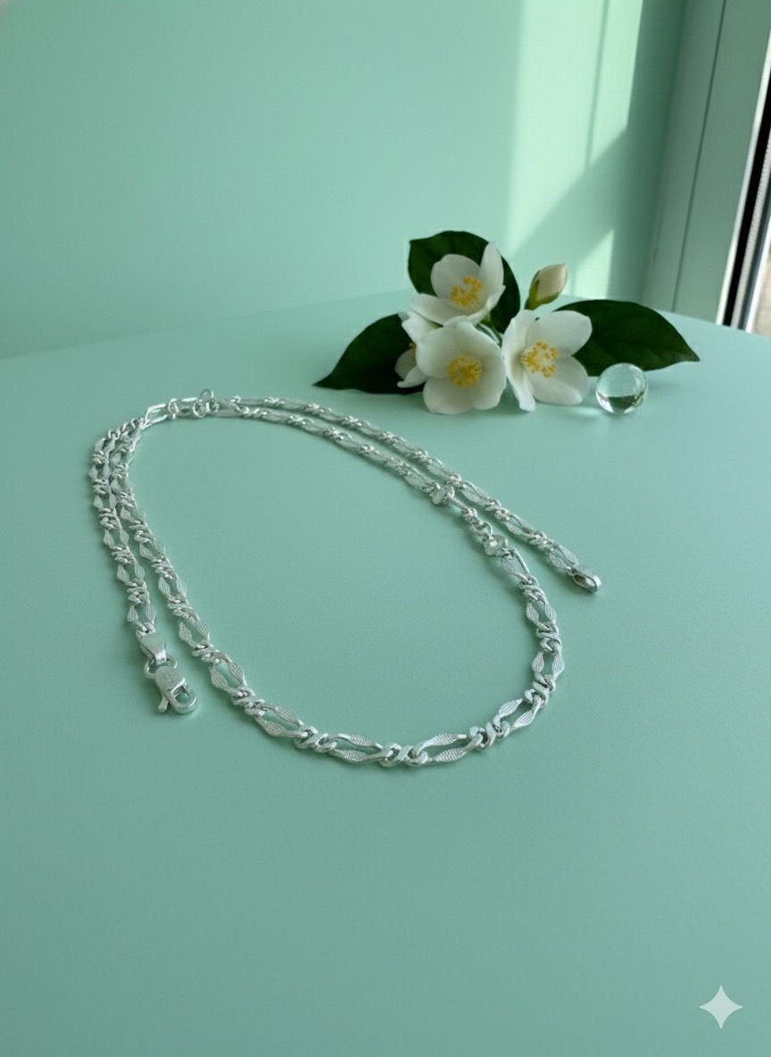 Silver For Mens Figaro /Sachin Cutting Fancy Chain